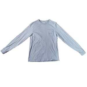 Vineyard Vines Long Sleeve Blue Green Vintage Looking Boys XL 100 cotton Peru